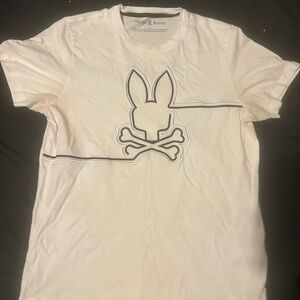Psycho Bunny White Short Sleeve Tee with Bunny Design